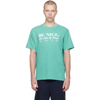 스포티 앤 리치 Sporty & Rich Blue Be Nice T-Shirt 231446M213024