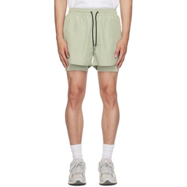 스포티 앤 리치 Sporty & Rich SSENSE Exclusive Green Shorts 231446M193015