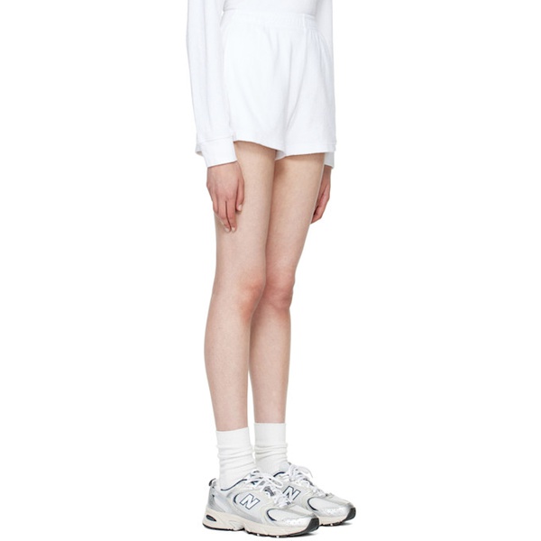  스포티 앤 리치 Sporty & Rich White Cotton Shorts 221446F088089