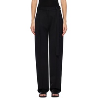 St. Agni Black Belted Trousers 241193F087003