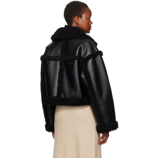  스탠드 스튜디오 Stand Studio Black Kristy Faux-Shearling Jacket 232321F063035