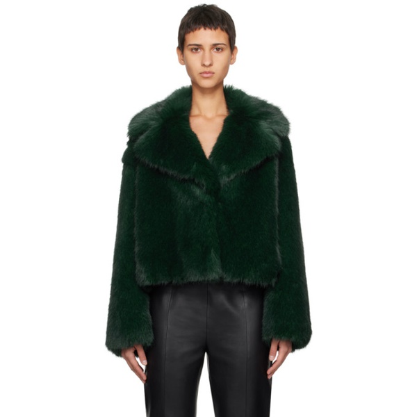  스탠드 스튜디오 Stand Studio Green Samara Faux-Fur Jacket 241321F059004