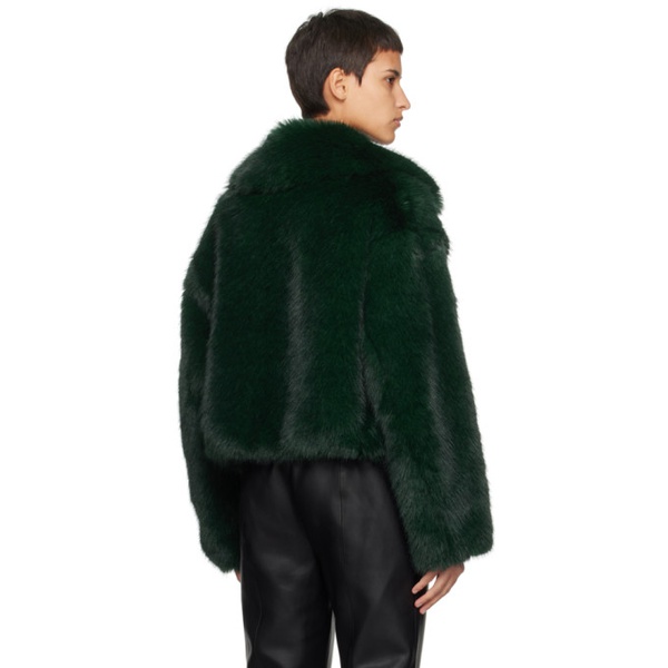  스탠드 스튜디오 Stand Studio Green Samara Faux-Fur Jacket 241321F059004