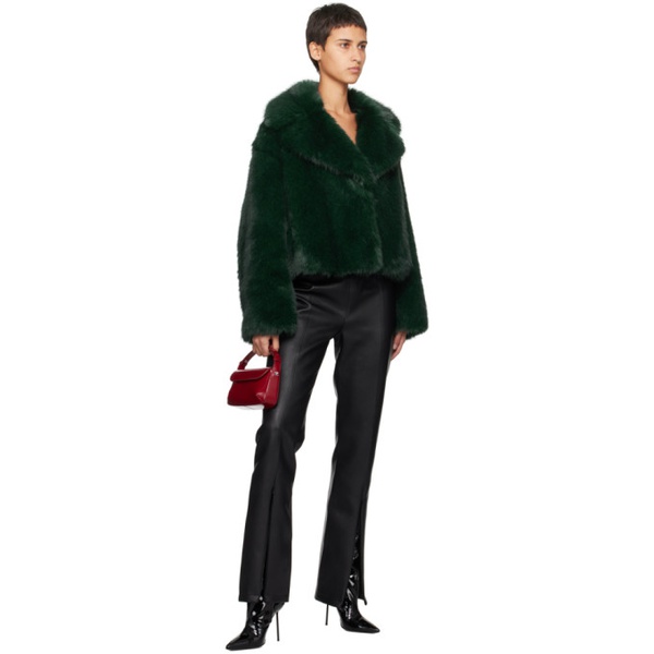  스탠드 스튜디오 Stand Studio Green Samara Faux-Fur Jacket 241321F059004