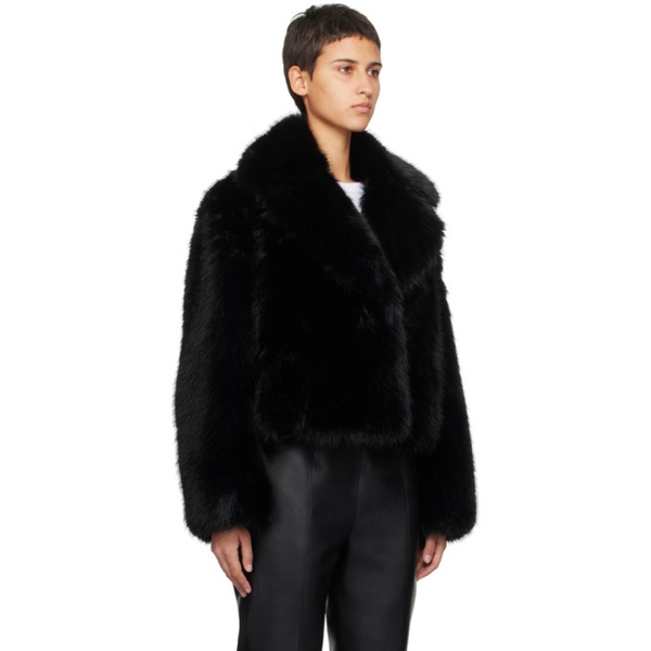  스탠드 스튜디오 Stand Studio Black Samara Faux-Fur Jacket 241321F063003