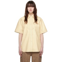 스탠드 스튜디오 Stand Studio 오프화이트 Off-White Saloon Leather Shirt 241321F109002