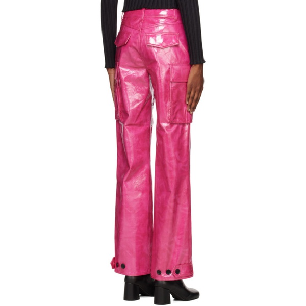  스탠드 스튜디오 Stand Studio Pink Ada Faux-Leather Trousers 231321F087000