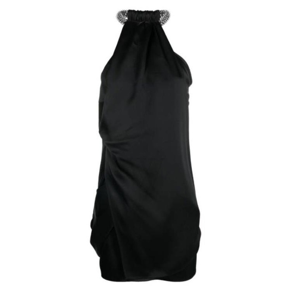 스텔라 맥카트니 스텔라 맥카트니 Stella Mccartney Black Crystal-Choker Detail Mini Dress 6A0130 3AU309-1000