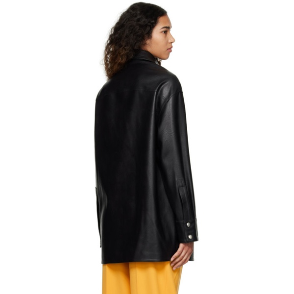 스텔라 맥카트니 스텔라 맥카트니 Stella McCartney Black Alter Mat Faux-Leather Jacket 231471F063000
