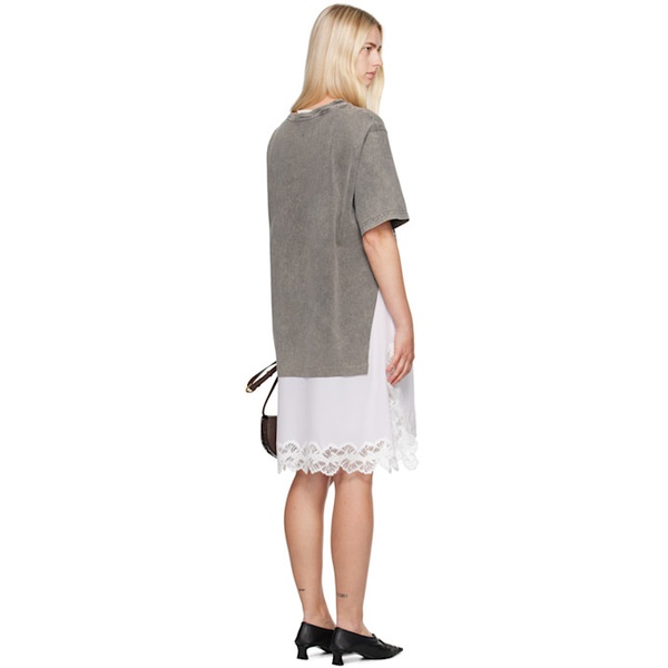 스텔라 맥카트니 스텔라 맥카트니 Stella McCartney Gray & White T-Shirt Midi Dress 242471F052000
