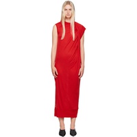 스텔라 맥카트니 Stella McCartney Red Draped Maxi Dress 242471F055002