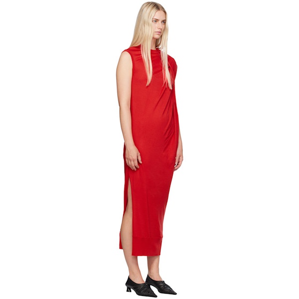 스텔라 맥카트니 스텔라 맥카트니 Stella McCartney Red Draped Maxi Dress 242471F055002