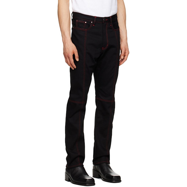  Steven Passaro Black Contrast Stitched Jeans 232662M186001