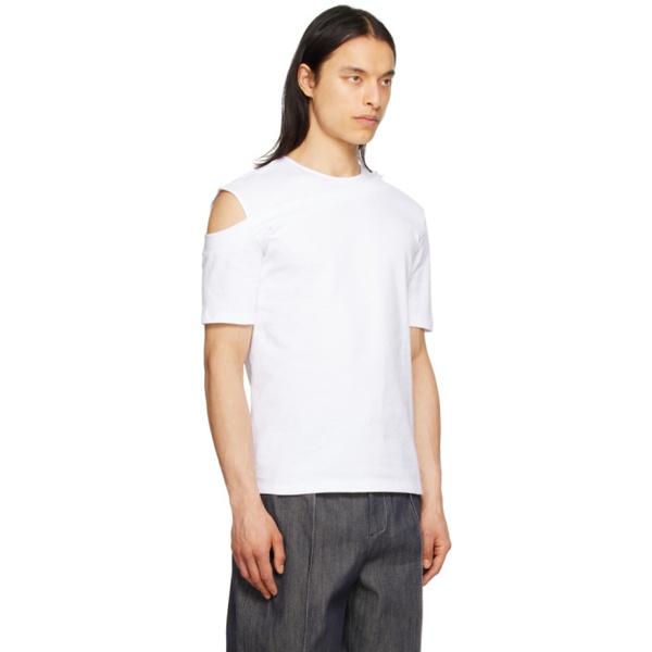  Steven Passaro White Cutout T-Shirt 232662M213002