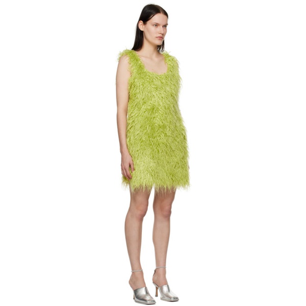  스타인 고야 Stine Goya Green Galilea Faux-Fur Minidress 222905F052009
