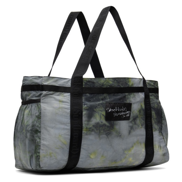  스톡홀름(서프보드)클럽 Stockholm (Surfboard) Club Blue & Green Ripstop Beach Tote 241137M172000