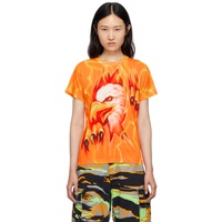 스톡홀름(서프보드)클럽 Stockholm (Surfboard) Club Orange Airbrush T-Shirt 232137F110005