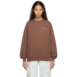 스톡홀름(서프보드)클럽 Stockholm (Surfboard) Club Brown Embroidered Sweatshirt 231137F098001