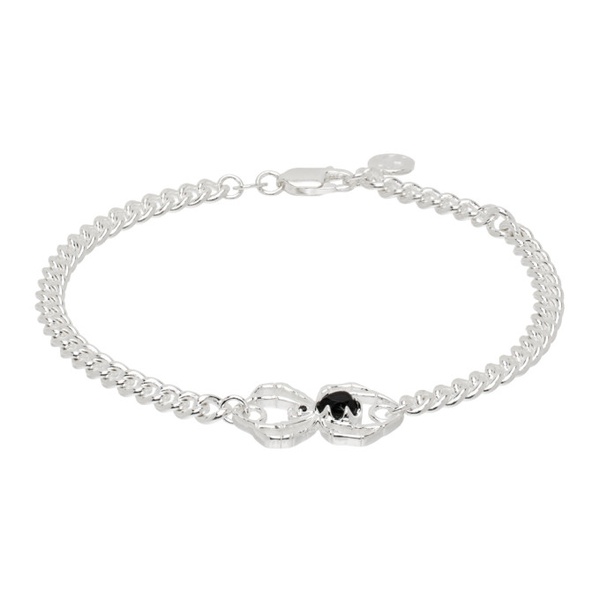  스톨렌 걸프렌드 클럽 Stolen Girlfriends Club Silver Onyx Spider Bracelet 241068M142002