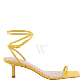 Studio Amelia Ankle Bind 50 Entwined Leather Sandals In Turmeric F001 Turmeric