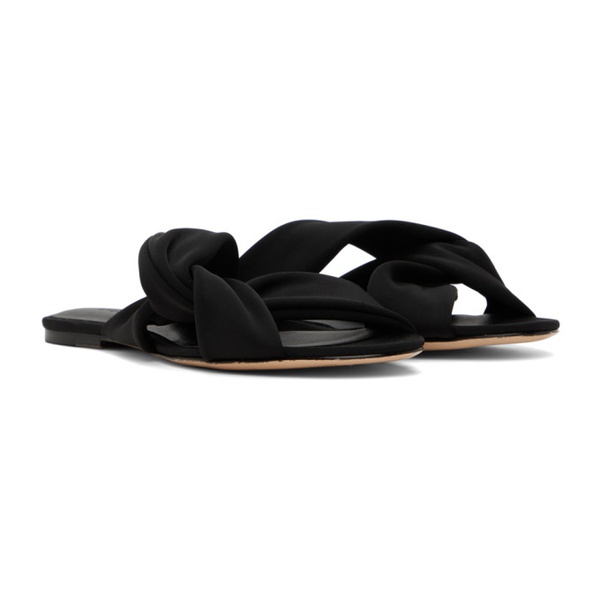  Studio Amelia Black Loop Flat Sandals 232997F124001