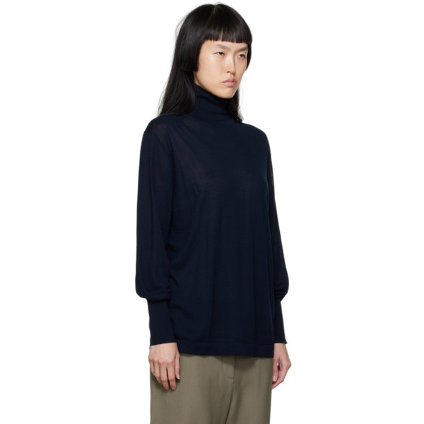  스튜디오 니콜슨 Studio Nicholson Navy Nilo Turtleneck 232608F099007