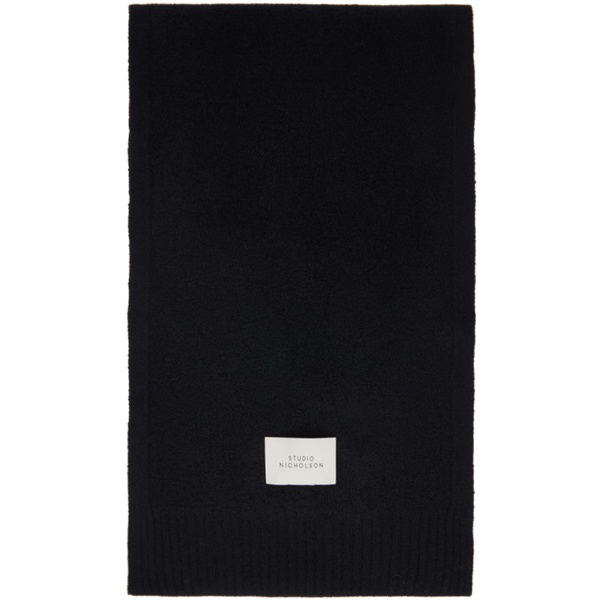  스튜디오 니콜슨 Studio Nicholson Navy Leda Scarf 232608F028000