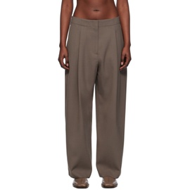 스튜디오 니콜슨 Studio Nicholson Brown Pleated Trousers 241608F087008