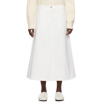 스튜디오 니콜슨 Studio Nicholson White A-Line Denim Maxi Skirt 241608F093005