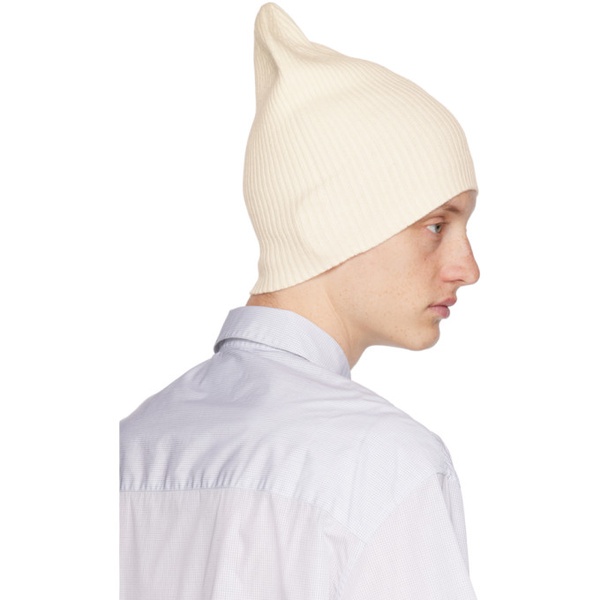  스튜디오 니콜슨 Studio Nicholson White Mikkel Beanie 232608M138000