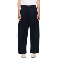 스튜디오 니콜슨 Studio Nicholson Navy Sorte Trousers 242608M191007