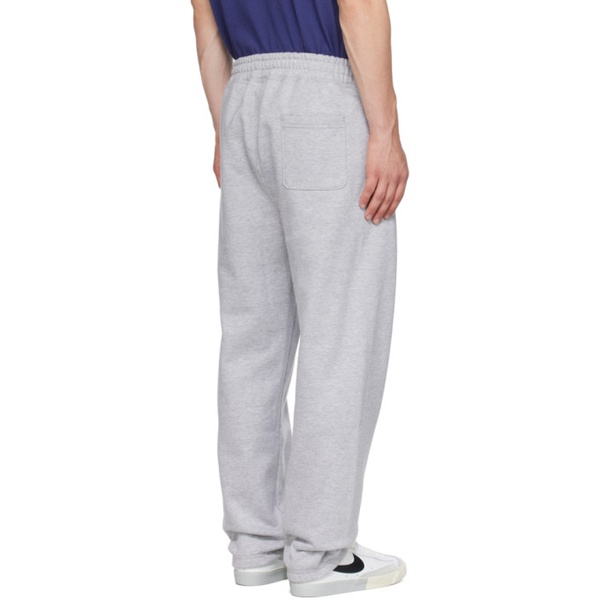  Stuessy Gray Embroidered Sweatpants 232353M190001
