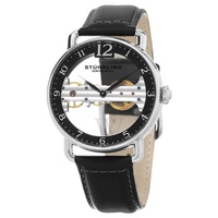 Stuhrling Original MEN'S Legacy Leather Black Dial Watch M15572