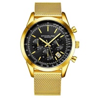 Stuhrling Original MEN'S Monaco Chronograph Alloy Black Dial Watch M15861