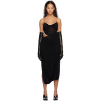 Subtle Le Nguyen Black Twisted Maxi Dress 231803F055006