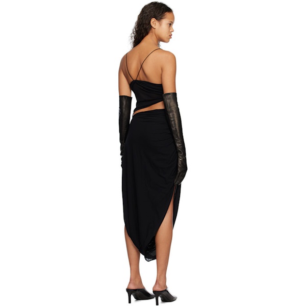  Subtle Le Nguyen Black Twisted Maxi Dress 231803F055006