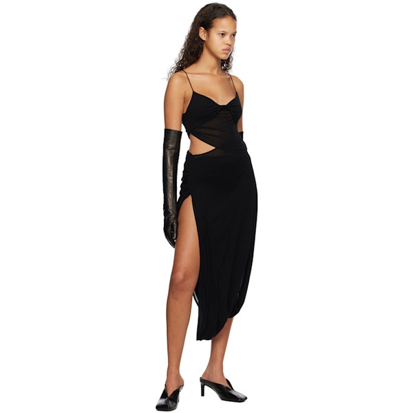  Subtle Le Nguyen Black Twisted Maxi Dress 231803F055006