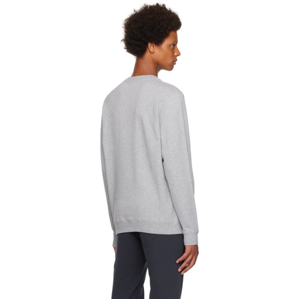  선스펠 Sunspel Grey V-Stitch Sweatshirt 232128M204003