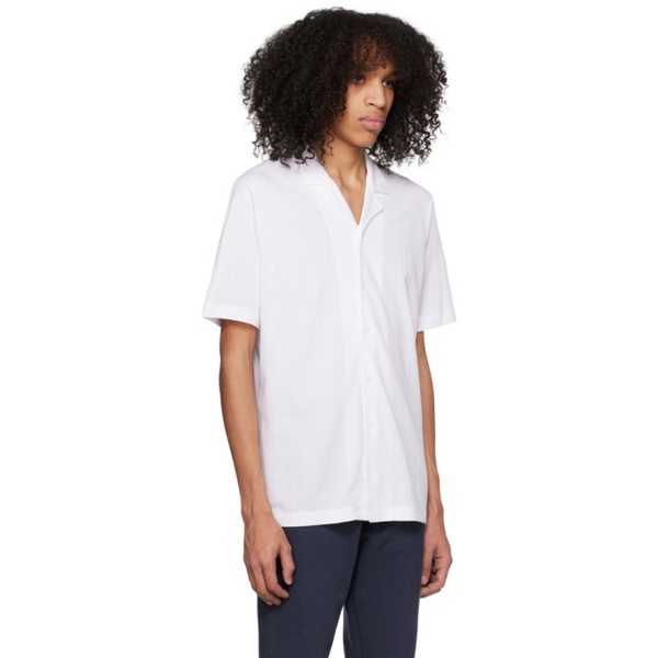  선스펠 Sunspel White Riviera Shirt 231128M192007