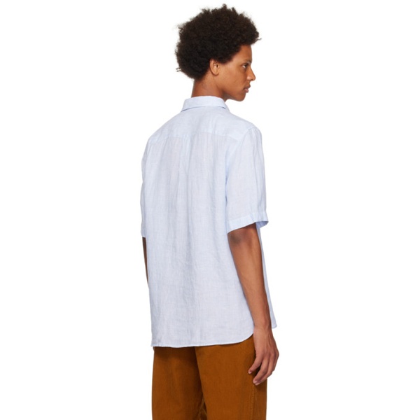  선스펠 Sunspel Blue Micro Stripe Shirt 232128M192005