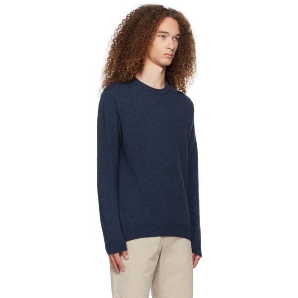  선스펠 Sunspel Navy Crewneck Sweater 241128M201000