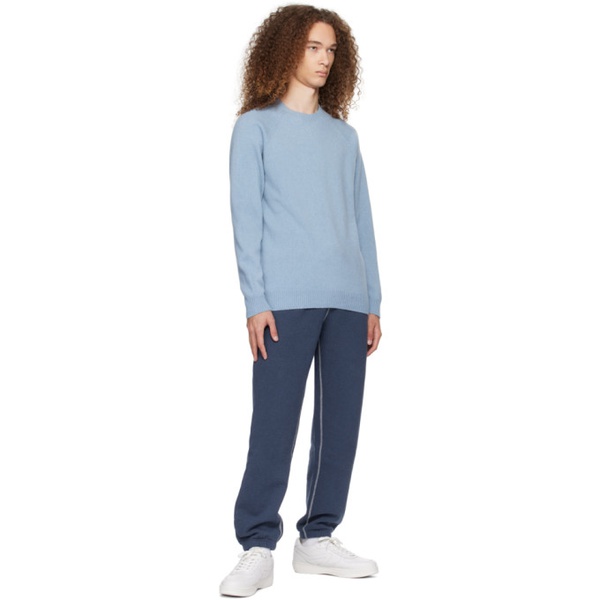  선스펠 Sunspel Blue Raglan Sweater 241128M201002