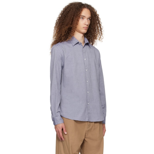  선스펠 Sunspel Blue Buttoned Shirt 241128M192010