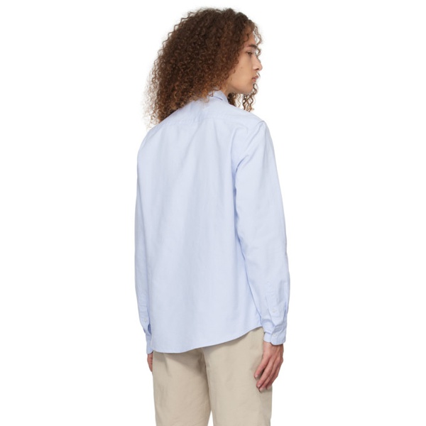  선스펠 Sunspel Blue Buttoned Shirt 241128M192012