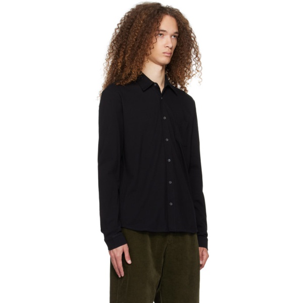  선스펠 Sunspel Black Patch Pocket Shirt 241128M192013