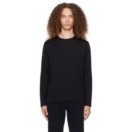 선스펠 Sunspel Black Classic Long Sleeve T-Shirt 241128M213011