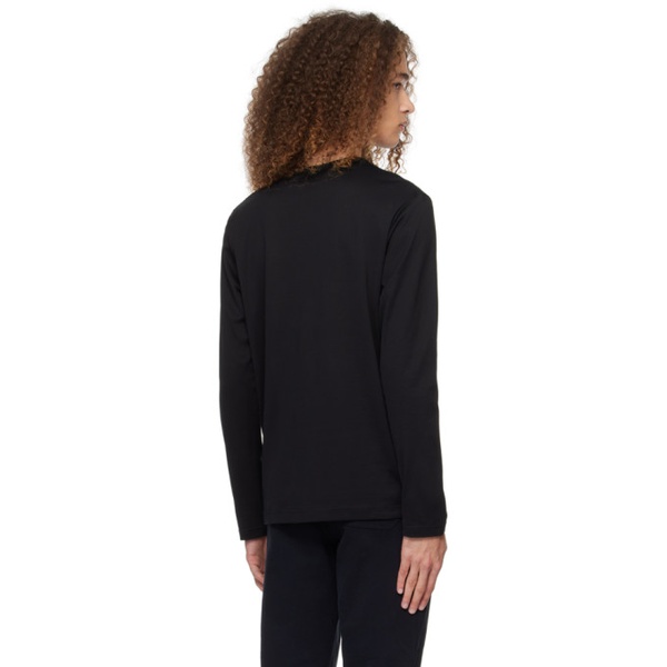  선스펠 Sunspel Black Classic Long Sleeve T-Shirt 241128M213011