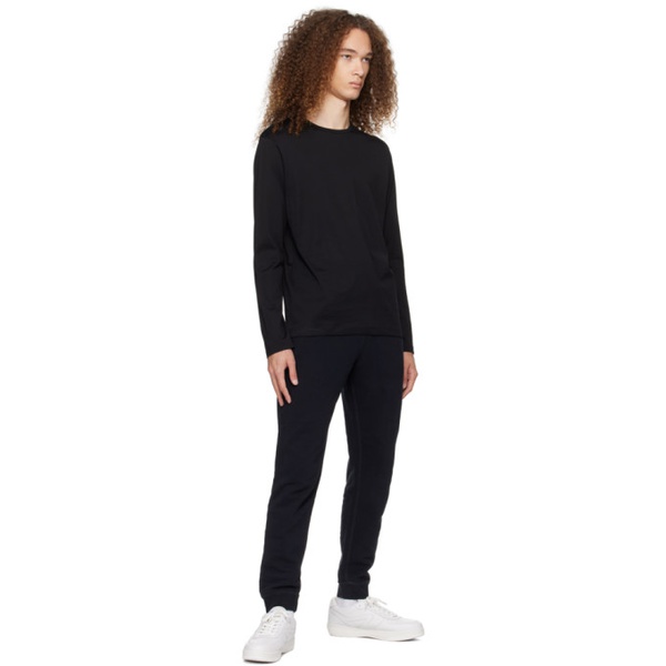  선스펠 Sunspel Black Classic Long Sleeve T-Shirt 241128M213011