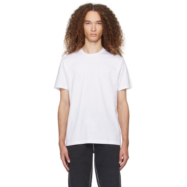  선스펠 Sunspel White Riviera T-Shirt 241128M213004