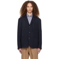 선스펠 Sunspel Navy Three-Button Blazer 241128M195000